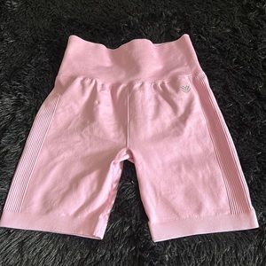 Pink biker shorts